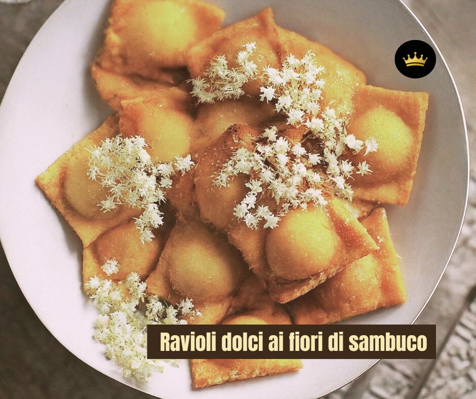 Ravioli dolci ai fiori di sambuco