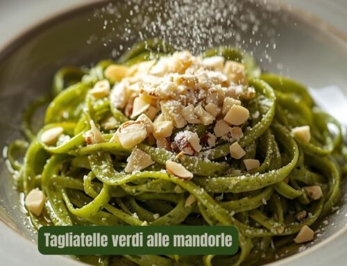 Tagliatelle verdi alle mandorle